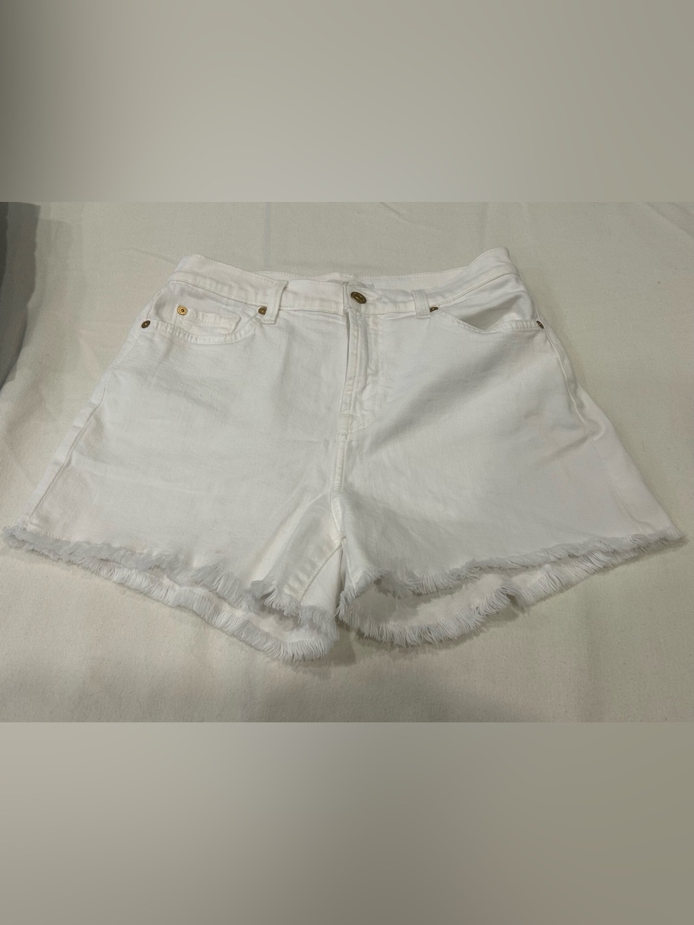 Women’s white seven jean shorts